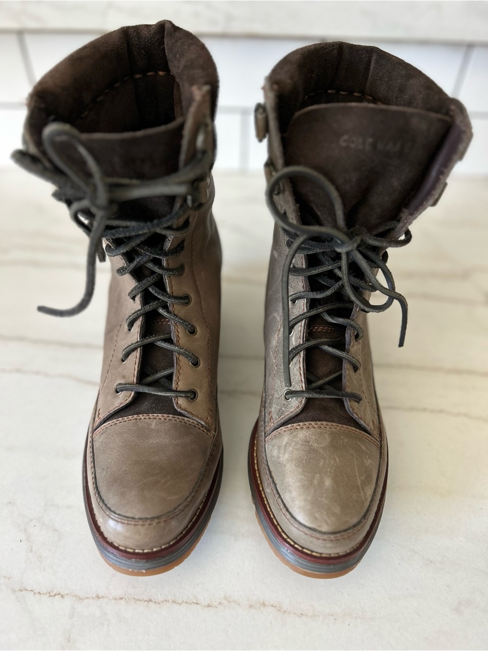 Cole Haan Lockridge Grand Double Collar Lace Up Boots